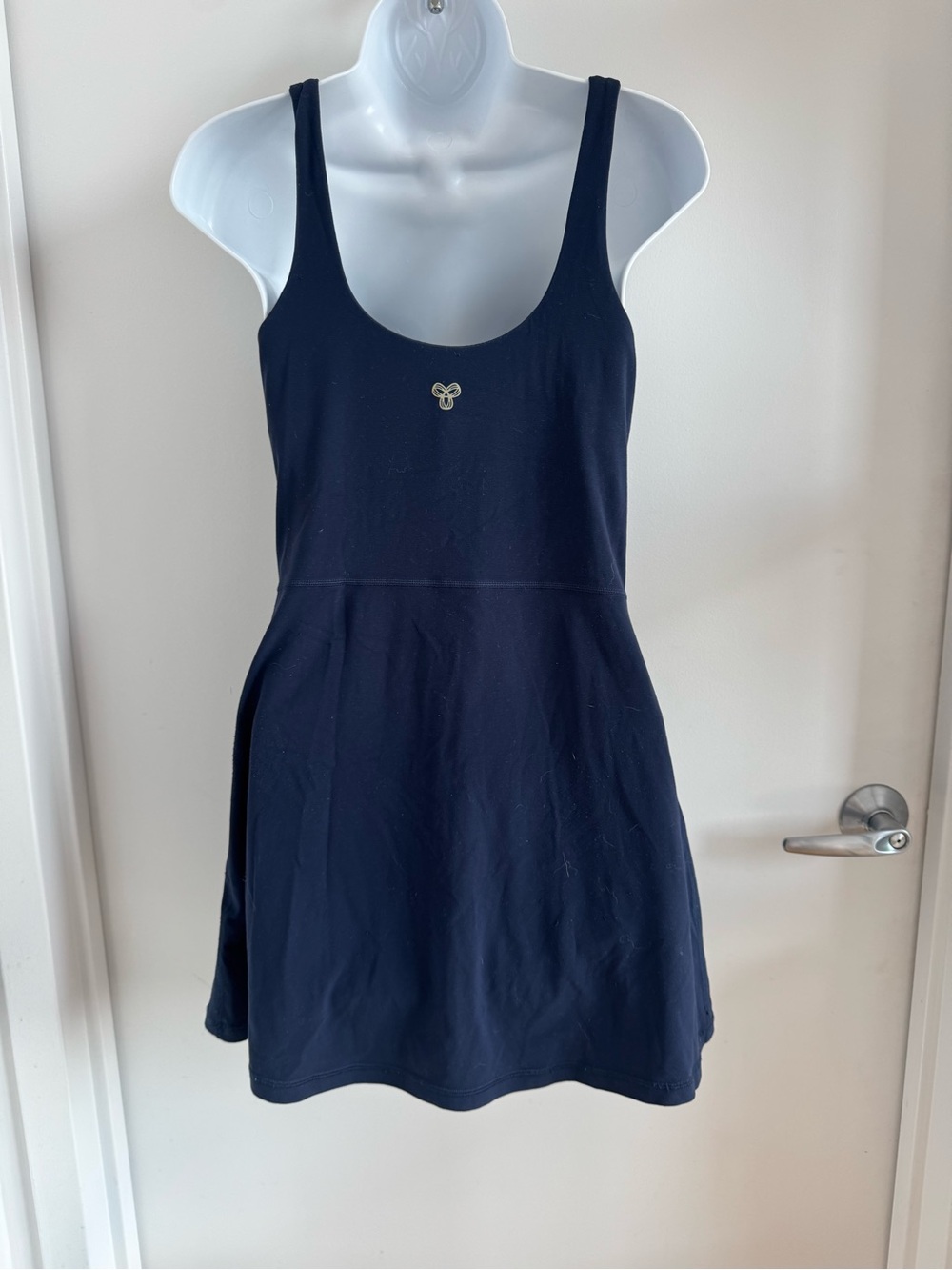 Aritzia Navy V-Neck BUTTER Athletic Tennis Dress - Picture 6 of 7